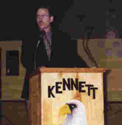 Dr Kenney talking to parents about backpack safety